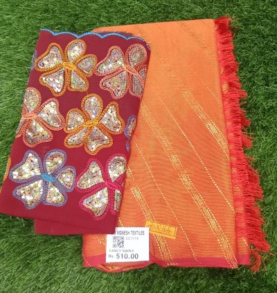 Brasso gold foil sarees VTBWB05